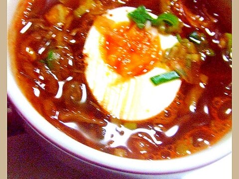 赤から鍋スープで♡春雨スープ